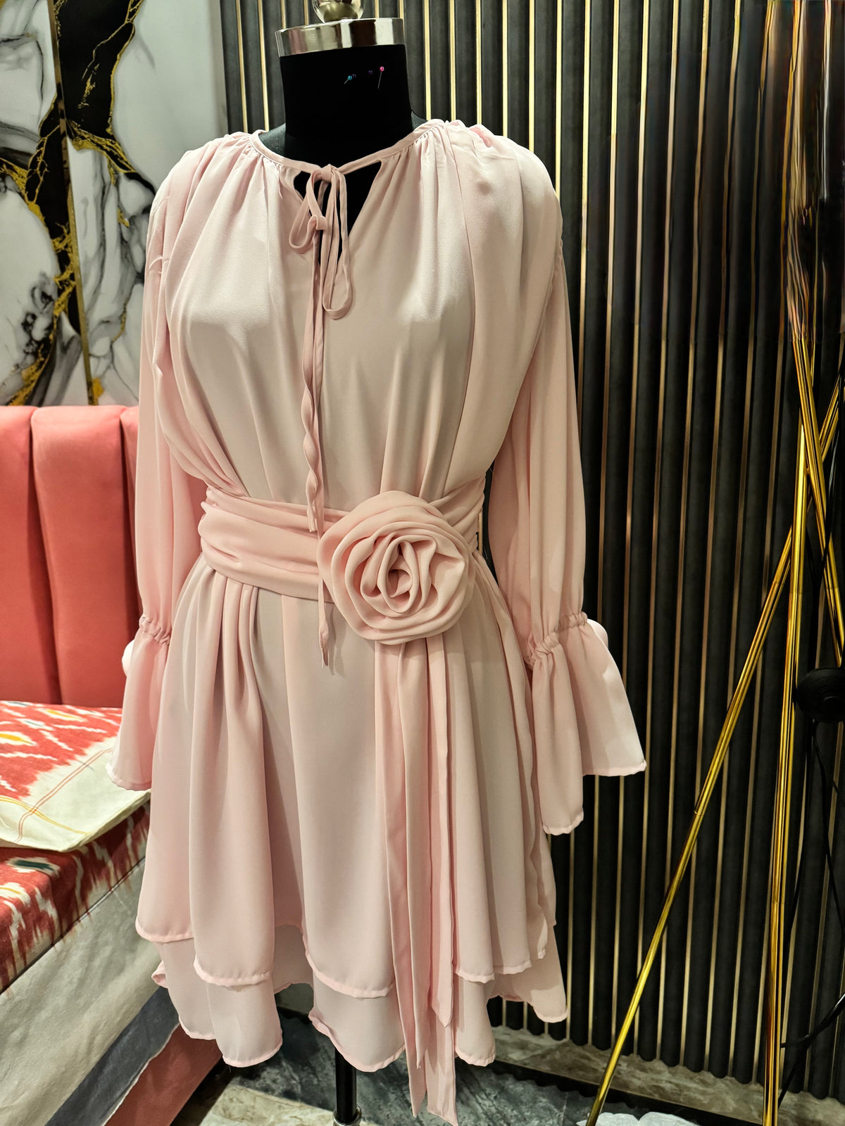 Rosette Mini Dress