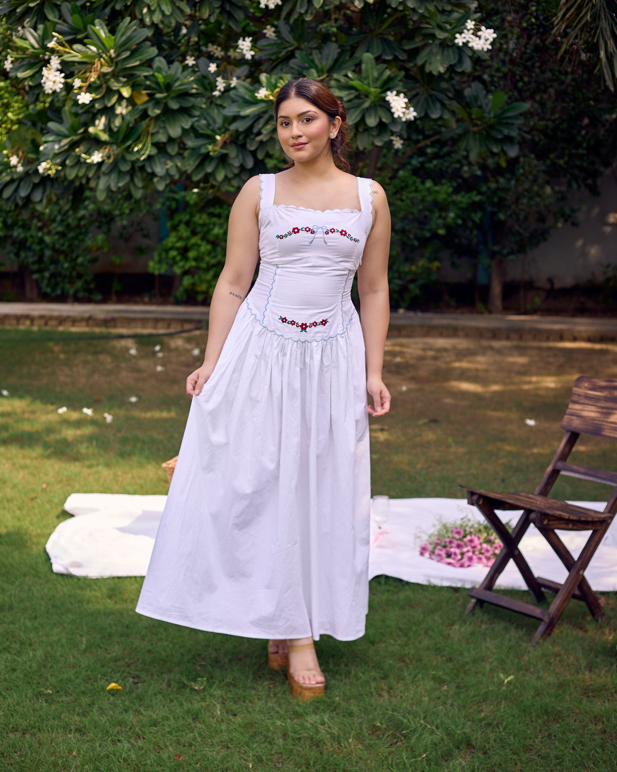 Mi Amore Embroidered Maxi Dress