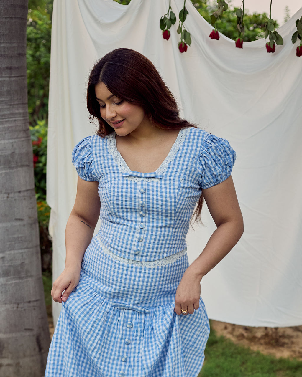 Gingham Cottage Top