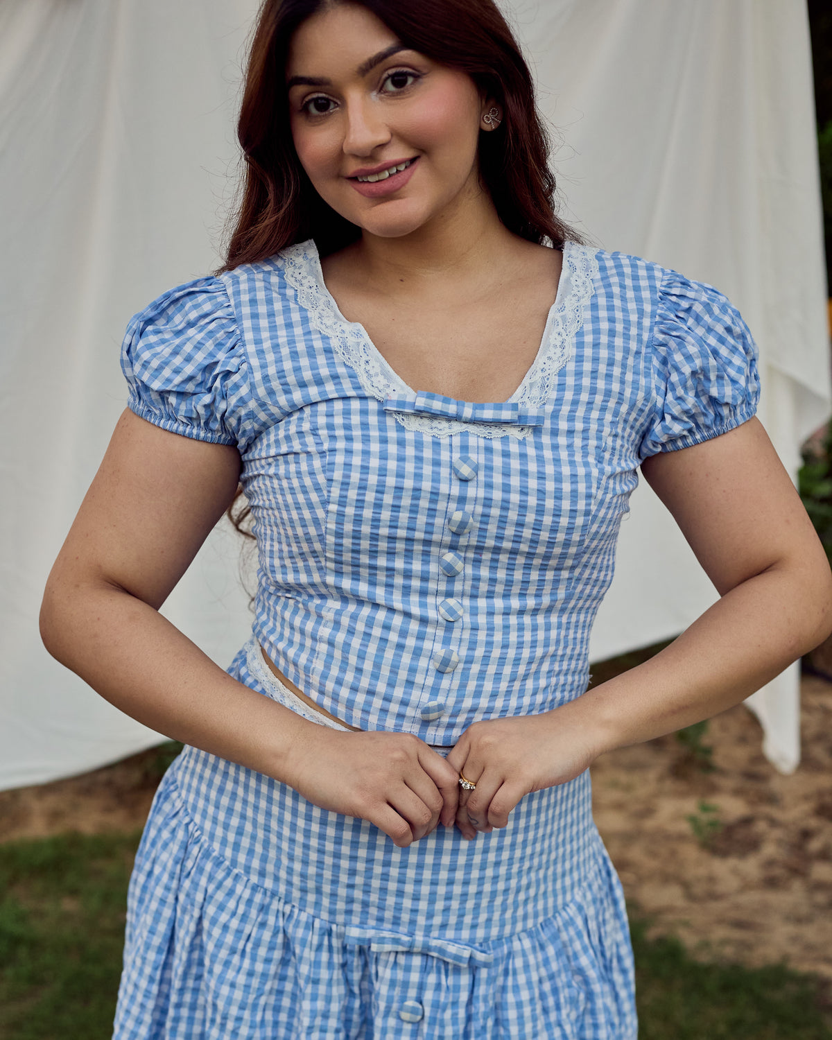 Gingham Cottage Set